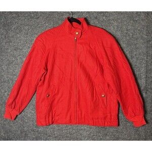 Vintage PENDLETON Red Virgin Wool Bomber Jacket – Size M (Made in USA)